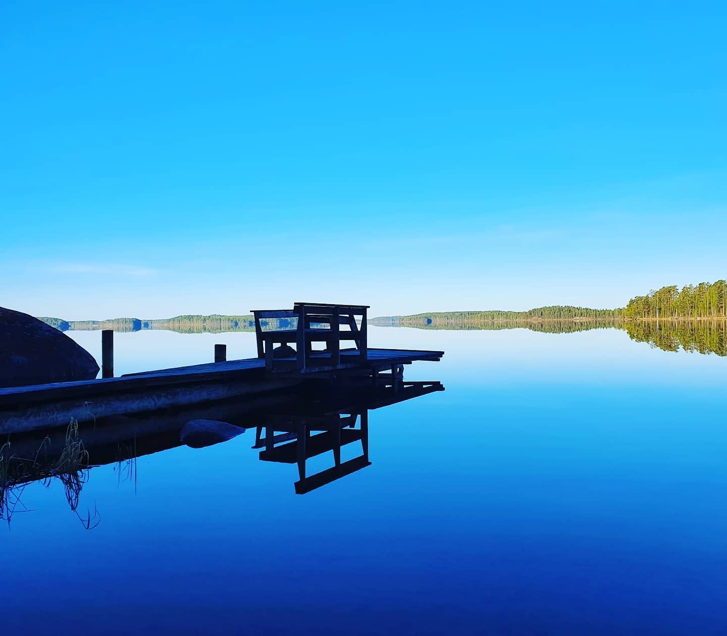 Lake Saimaa shimmering in morning light